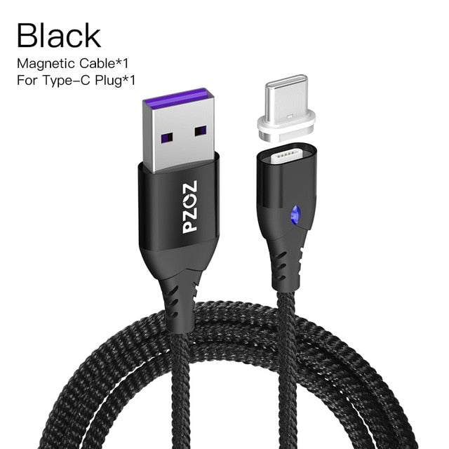 PZOZ 5A Magnetic Cable Micro usb Type C Super Fast Charging