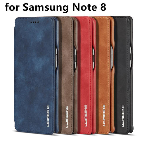 Magnetic attraction flip cover case for Samsung Galaxy Note 8