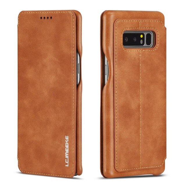 Magnetic attraction flip cover case for Samsung Galaxy Note 8